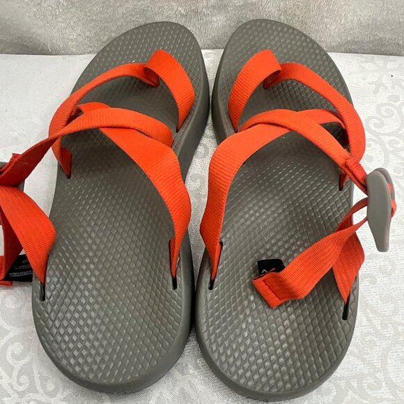 Chaco Sandals For Women Gray With Orange Straps Size 8 #JCH107834 - Picture 5 of 8